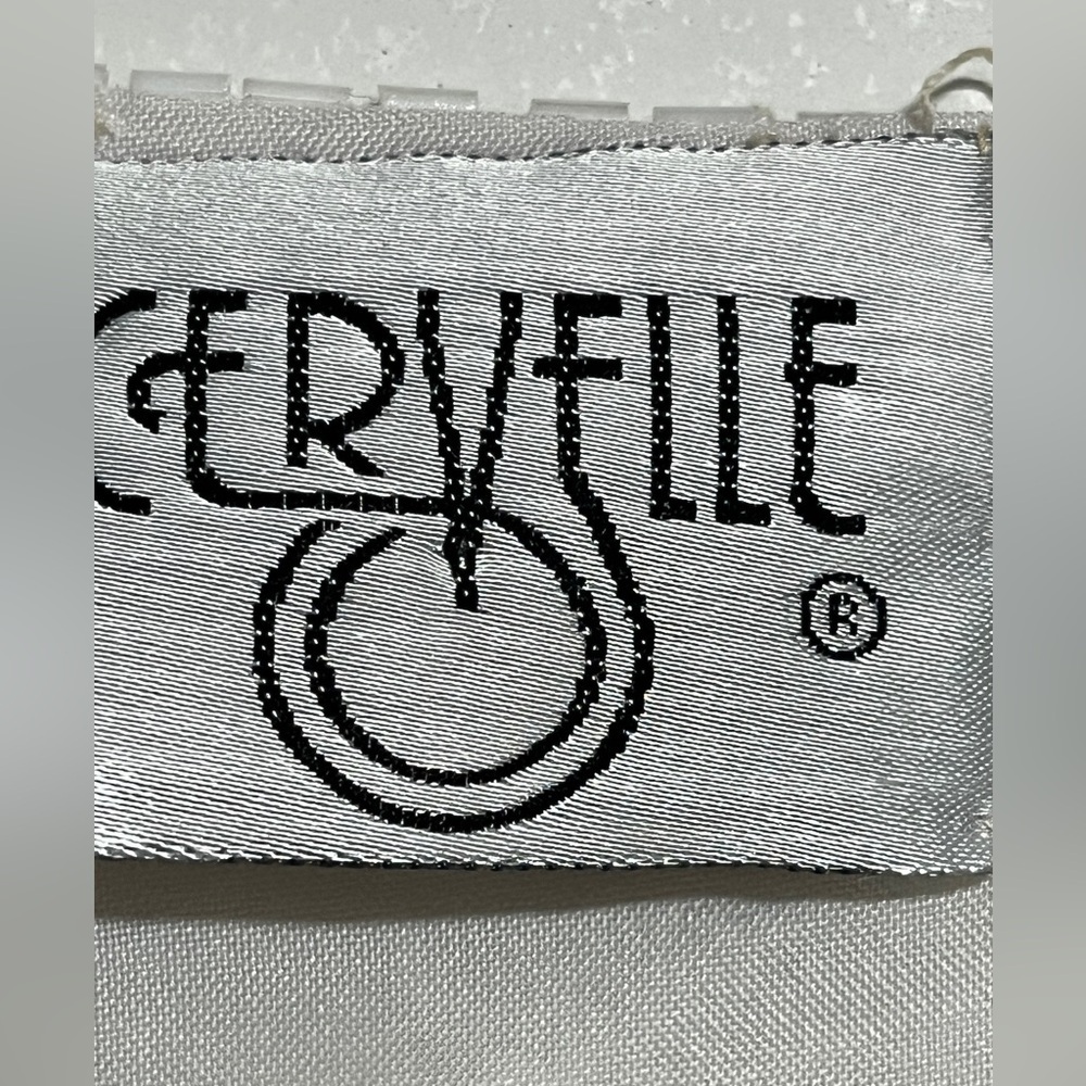Vintage Cervelle White Beaded Floral Jacket – 100% Silk, Made in India, Small - Picture 6 of 13